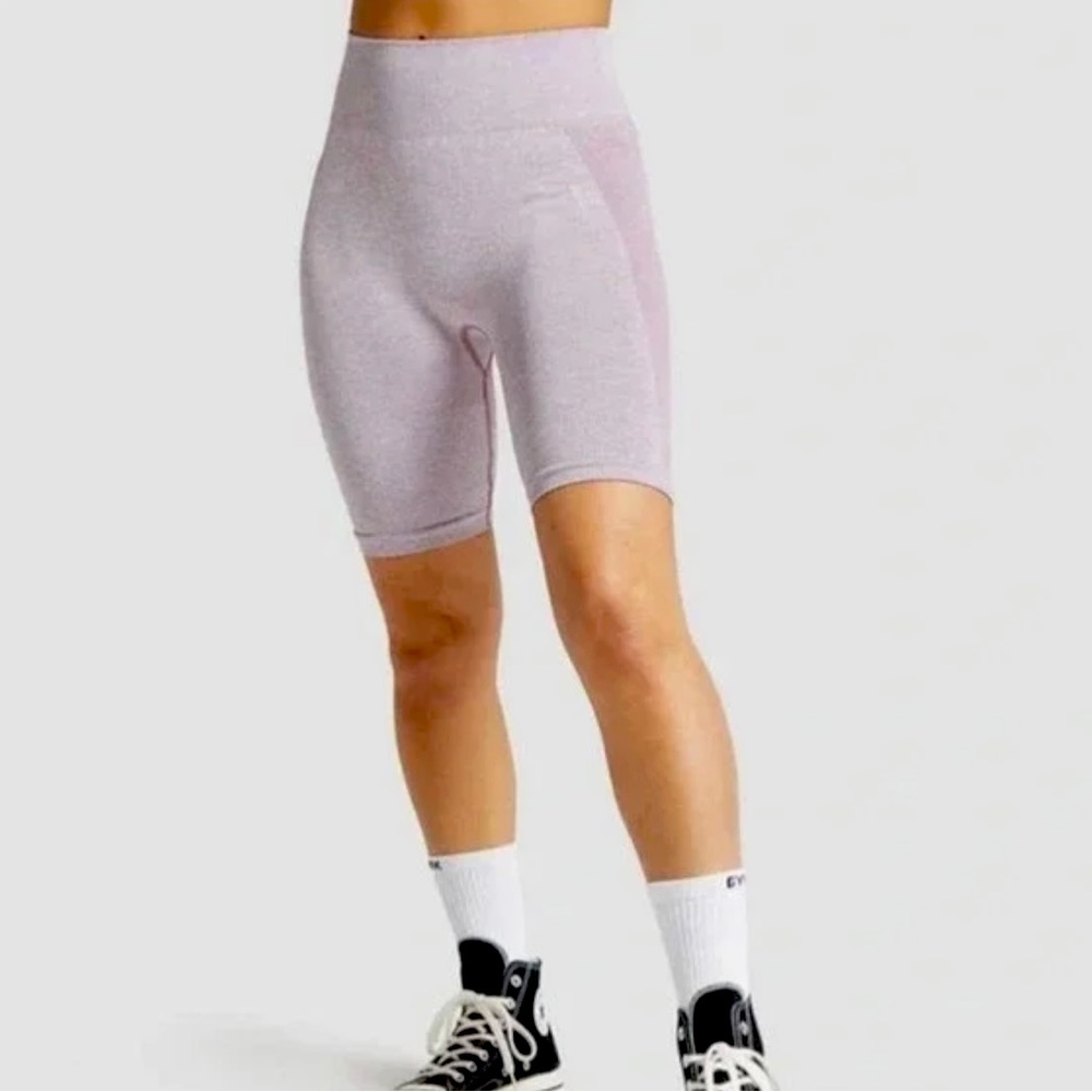 Gymshark Flex Cycling Shorts - Purple Marl/Grey